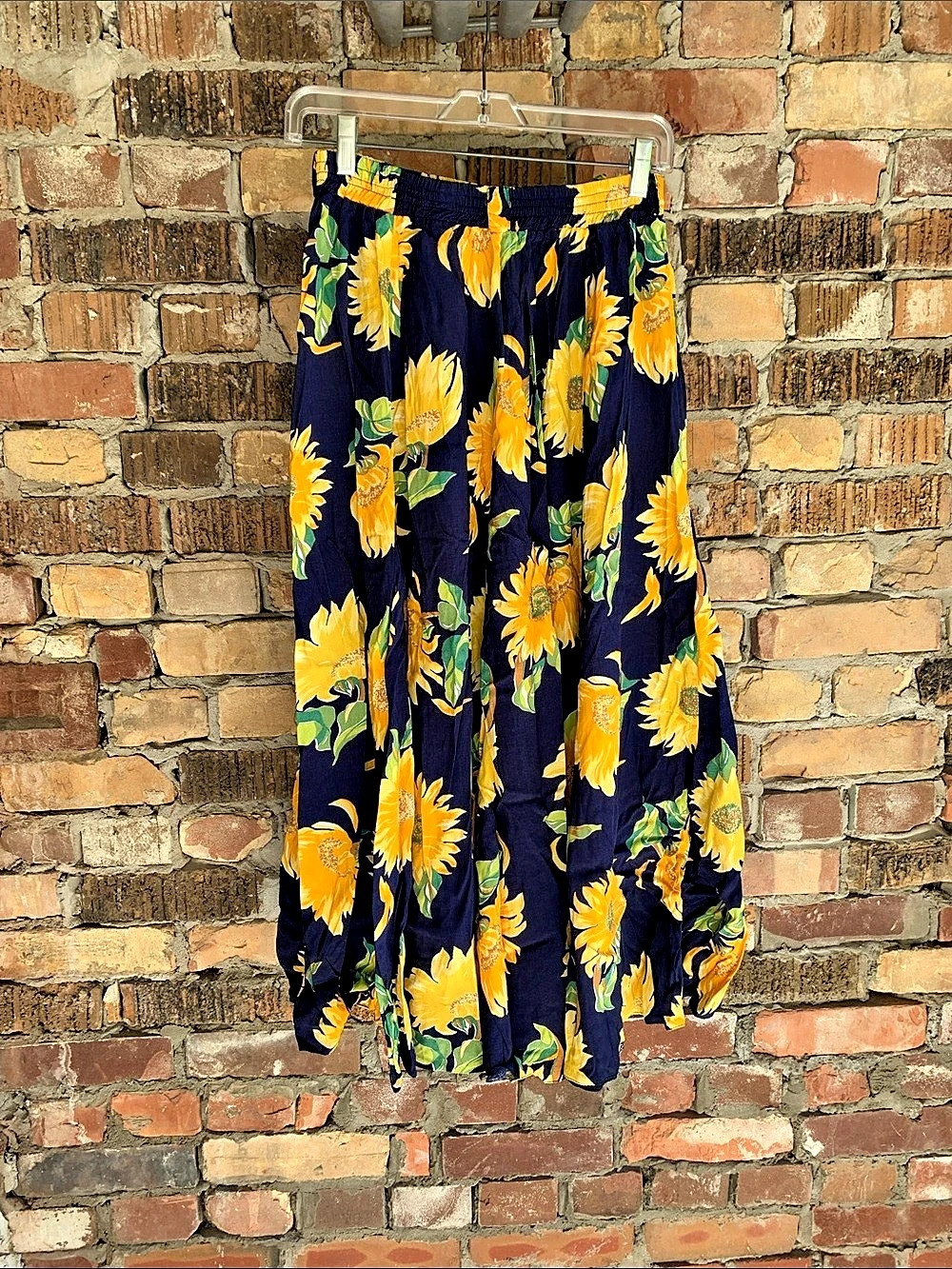 Floral Maxi Skirt in Blue & Yellow